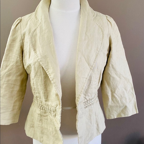 Willi Smith Linen Blazer Size 6 - Picture 2 of 4